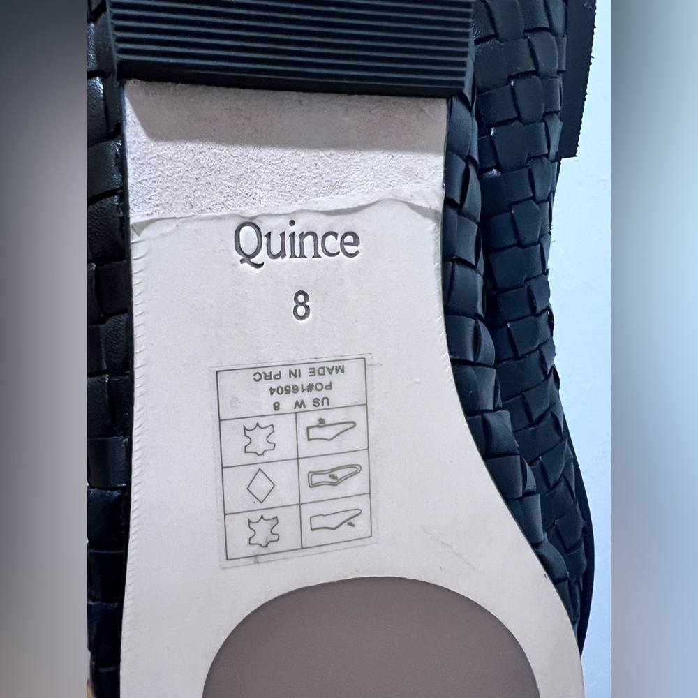 Quince Black Woven Leather Ballet Flats - Picture 9 of 13